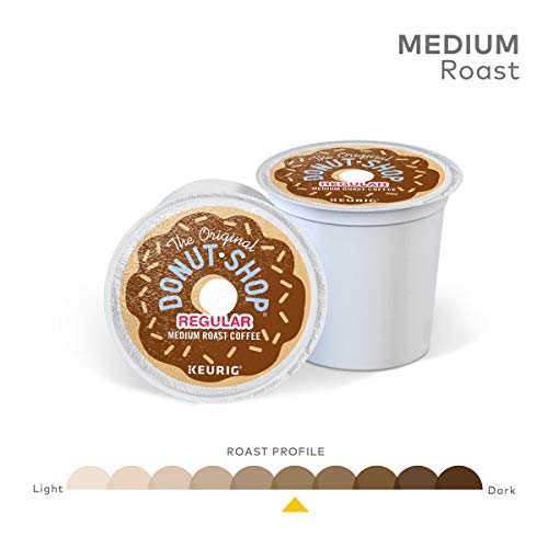 The Original Donut Shop, Regular, Single-Serve Keurig K-Cup Pods, Medium Roast Coffee, 144 Count (6 Boxes of 24 Pods)