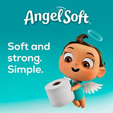 Angel Soft Toilet Paper, 12 Mega Rolls = 48 Regular Rolls, 2-Ply Bath Tissue White