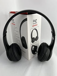 Black P47 Wireless Headphones Headset with Hands Free, Microphone