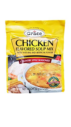 Grace Country Style Seasoned Chicken Flavored Soup Mix (3 Pack, Total of 180g)