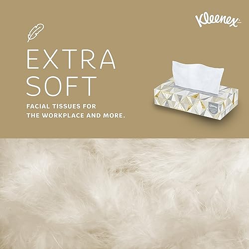 Kleenex Professional Facial Tissue for Business (03076), Flat 12 Boxes / Convenience Case, 125 Tissues / Box, 1,500 Tissues / Case, White