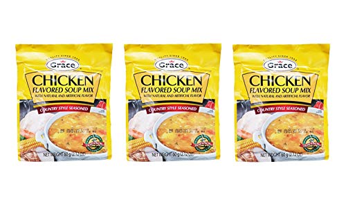 Grace Country Style Seasoned Chicken Flavored Soup Mix (3 Pack, Total of 180g)