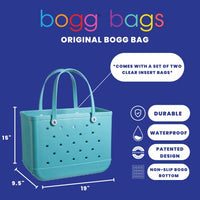 BOGG BAG Original X Large Waterproof Washable Tip Proof Durable Open Tote Bag for the Beach Boat Pool Sports 19x15x9.5 - Lightweight Tote Bag - Rubber Bags For Women - Patented Design