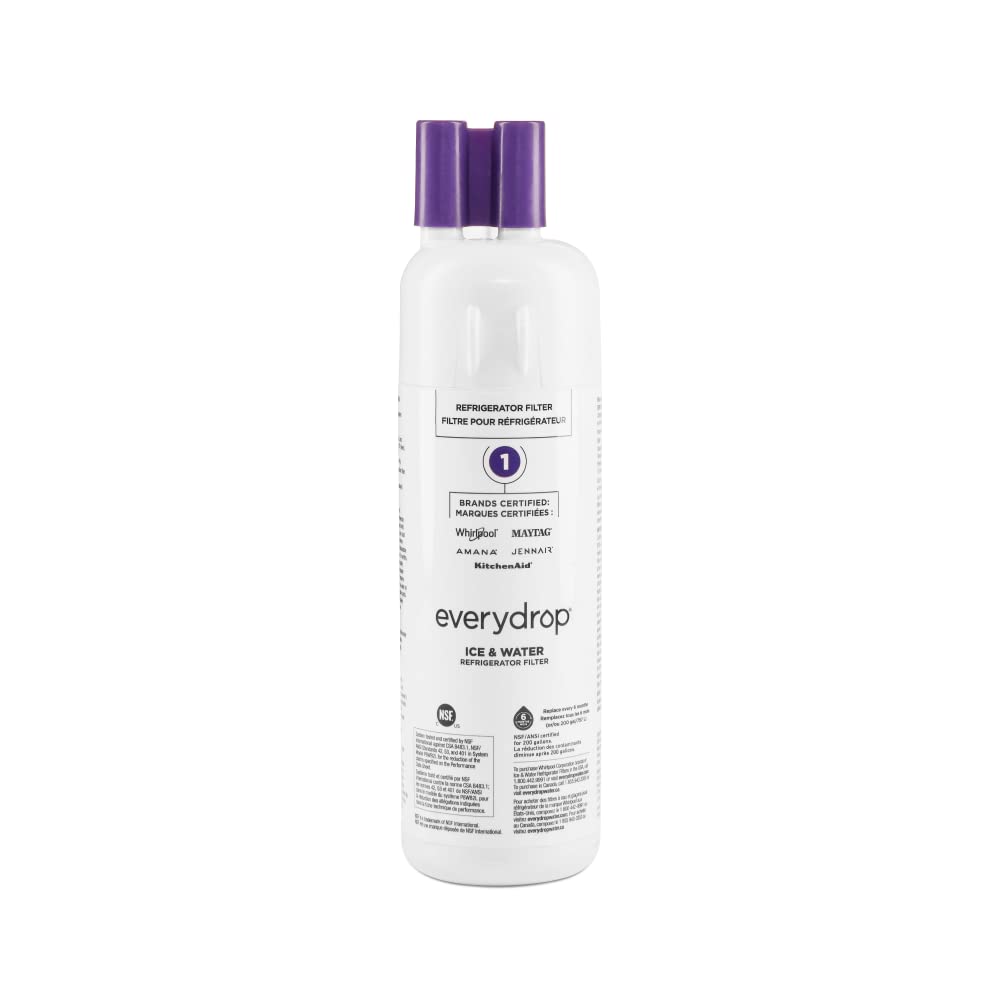 everydrop by Whirlpool Ice and Water Refrigerator Filter 1, EDR1RXD1, Single-Pack , Purple