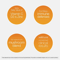 Youtheory Immune+ Daily Wellness- Organic Mushrooms- Beta Glucan- Vitamin C, D3 & Zinc 150 Vegetarian Caps