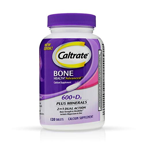 Caltrate Calcium & Vitamin D3 Supplement 600+D3 Plus Minerals Tablet, 600 mg (120 Count) (Pack of 2)