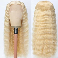 Beauty Forever #613 Blonde Lace Front Wig Loose Deep Wave 13x4 Transparent Lace Front Wig Human Hair Wigs for Women,Brazilian Remy Hair Lace Frontal Wig with Baby Hair 150% Density Pre Plucked 14inch