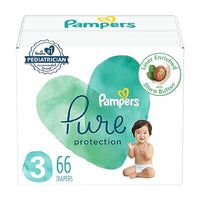 Pampers Pure Protection Diapers - Size 3, 66 Count, Hypoallergenic Premium Disposable Baby Diapers