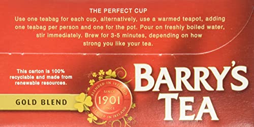 Barry's Tea, Gold Blend, 80 Tea Bags (Pack of 4)