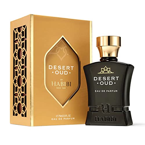 H HABIBI Desert Oud Arabian Fragrance for Men - Floral, Woody, Patchouli Cologne for Men - Warm, Sweet & Spicy Niche Eau de Parfum Men - Blended with Rare Exotic Notes