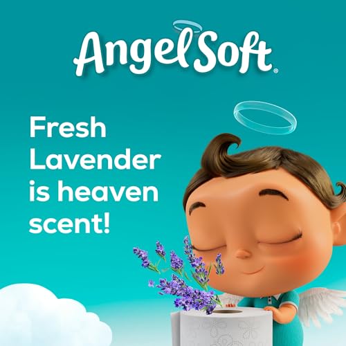 Angel Soft Toilet Paper, 48 Mega Rolls with Lavender Scented Tube