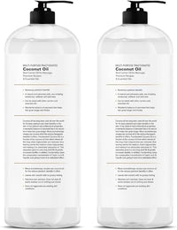 Majestic Pure Fractionated Coconut Oil - Relaxing Massage Oil, Liquid Carrier for Diluting Essential Oils Skin, Lip, Body & Hair Moisturizer Softener 16 fl oz Set of 2