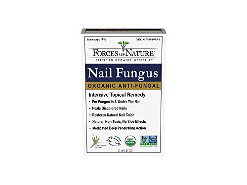 Forces of Nature -Natural, Organic Nail Fungus Treatment (11ml) Non GMO, No Harmful Chemicals, Nontoxic –Fight Damaged, Cracked, Brittle, Discolored Yellow and black Toenails, Fingernails