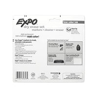 EXPO Low Odor Dry Erase Marker Starter Set, Chisel Tip, Assorted, Whiteboard Eraser, Cleaning Spray, 6 Count