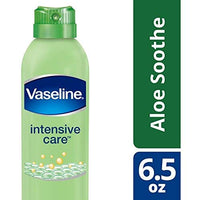 Vaseline Intensive Care Spray Moisturizer, Aloe Soothe Spray Lotion Moisturizer for Dry Skin with Micro-Droplets of Vaseline Lotion (Pack of 2, 6.5 Oz Ea)