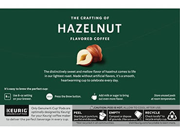 Starbucks Flavored Coffee K-Cup Pods, Hazelnut Flavored Coffee, Made without Artificial Flavors, Keurig Genuine K-Cup Pods, 10 CT K-Cups/Box (Pack of 2 Boxes)