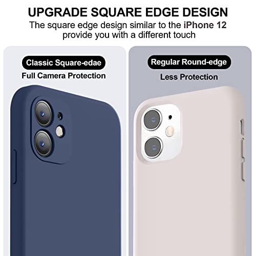 Vooii Compatible with iPhone 11 Case, Upgraded Liquid Silicone with [Square Edges] [Camera Protection] [Soft Anti-Scratch Microfiber Lining] Phone Case for iPhone 11 6.1 inch - Navy Blue