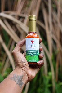 Scotch Boyz Jamaican Habanero Pepper Sauce, Hot & Flavorful, Made Fresh in Small Batches, Authentic Jamaican Habanero Peppers, Gluten-Free, Vegan, Product of Jamaica, 5 fl oz