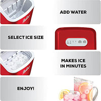 Igloo ICEB26RR Automatic Portable Electric Countertop Ice Maker Machine, 26 Pounds in 24 Hours, 9 Ice Cubes Ready in 7 minutes, With Ice Scoop and Basket, Perfect for Water Bottles, Mixed Drinks