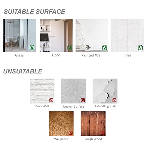 Delma Glass Full Length Wall Mirror Tiles, 14'' x 12'' 4PCS, Frameless Body Tiles for Bedroom, Mounted Home Gym, Door (Glass - 0.1'' 4PCS)