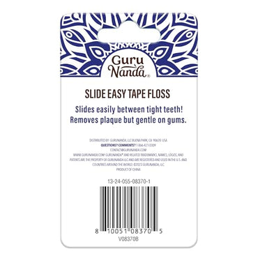 GuruNanda Dental Floss - Slide Easy Tape Thread for Teeth Flossing- - Mint Flavored - 55 Yards