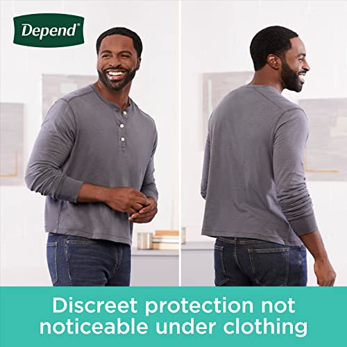 Depend Fresh Protection Adult Incontinence Underwear for Men (Formerly Depend Fit-Flex), Disposable, Maximum, Small/Medium, Grey, 80 Count (2 Packs of 40), Packaging May Vary