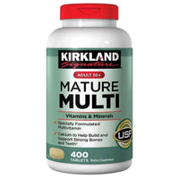 Kirkland Signature Adult 50+ Mature Multi Vitamins & Minerals, 400 Tablets