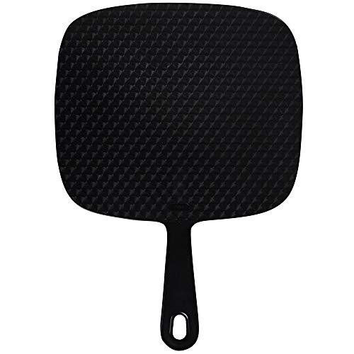 ForPro Extra Large Hand Mirror with Handle, 9” W x 12” L, Multi-Purpose Handheld Mirror with Distortion-Free Reflection, Black