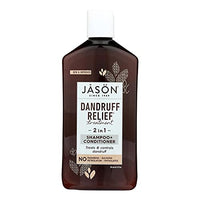 Jason Natural, Dandruff Relief, Shampoo + Conditioner, 12 fl oz (355 ml) - 2pc