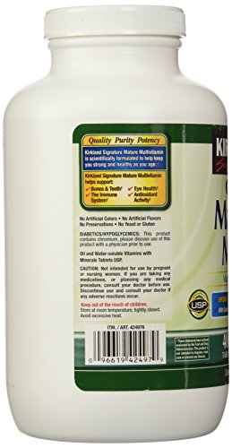 Kirkland Signature Adults, 50 plus Mature Multi Vitamins & Minerals, 400-Count Tablets