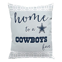 Northwest Official NFL Dallas Cowboys Sweet Home Fan Decorative Pillow, Team Colors, 15" x 12"