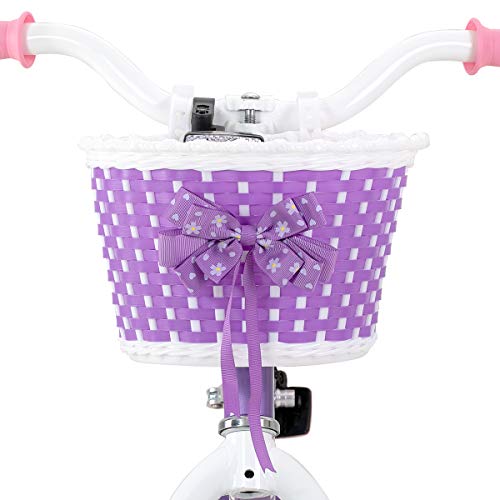 JOYSTAR 16 Inch Girls Bikes Toddler Bike for 4 5 6 7 Years Old Girl 16" Kids Bikes for Ages 4-7 yr with Training Wheels and Basket Children's Bicycle in Purple