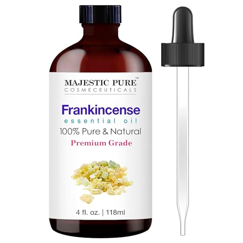 MAJESTIC PURE Frankincense Essential Oil, Premium Grade, Pure and Natural Premium Quality Oil, 4 fl oz