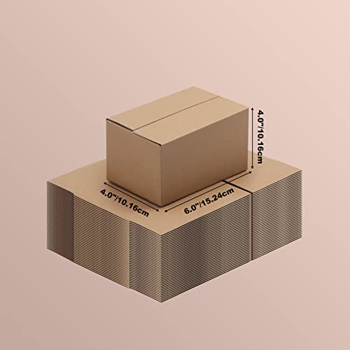 Edenseelake 40 Pack 6x4x4 inches Shipping Boxes Small Cardboard Boxes, Brown