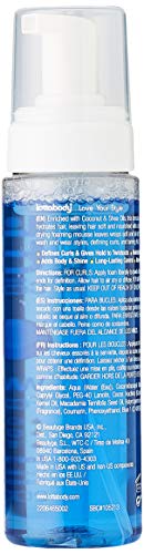 Lottabody Coconut Oil and Shea Wrap Me Foaming Curl Mousse , Gifts for Women, Stocking Stuffers, Creates Soft Wraps, Hair Mousse for Curly Hair, Defines Curls, Anti Frizz, 7 Fl Oz