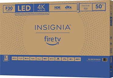INSIGNIA 50-inch Class F30 Series LED 4K UHD Smart Fire TV with Alexa Voice Remote (NS-50F301NA24, 2023 Model)