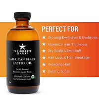 Jamaican Black Castor Oil USDA Certified Organic - (250 mL) Cold Pressed, Unrefined Castor Oil in Glass Bottle; 100% Pure Jamaican Black Castor Oil for Eyebrow, Eyelash, and Hair Growth (8.5 Ounces)