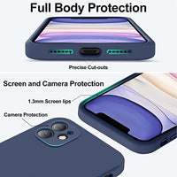 Vooii Compatible with iPhone 11 Case, Upgraded Liquid Silicone with [Square Edges] [Camera Protection] [Soft Anti-Scratch Microfiber Lining] Phone Case for iPhone 11 6.1 inch - Navy Blue