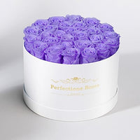 Perfectione Roses Forever Real Roses in a Box, Preserved Rose That Last Up to 3 Years, Flowers for Delivery Prime Birthday Valentines Day Gifts for Her, Mothers Day Flower (Light Purple)