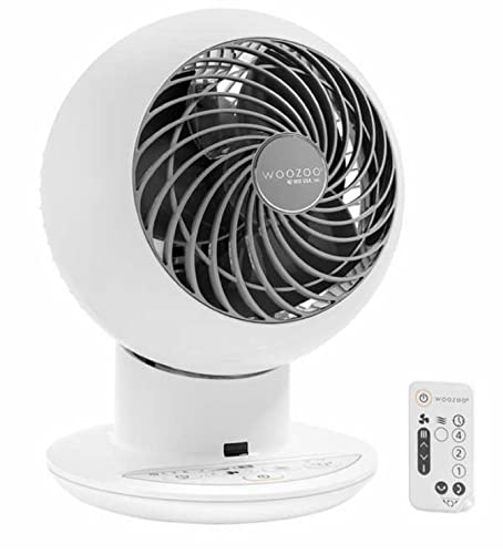 IRIS USA, Woozoo SC15T, Remote Controlled Compact Globe Oscillating Circulating Fan, White, 1 Pack