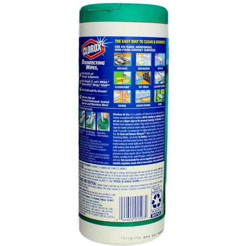 Clorox Disinfecting Wipes Disinfecting Fresh Scent Canister 7 " X 8 " (Pack of 3)