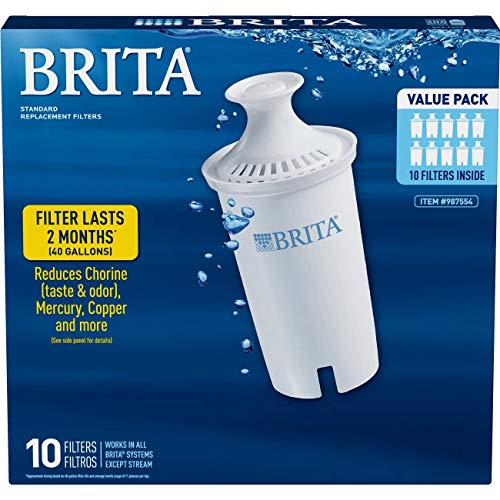 Brita 987554 Pitcher Replacement Filters, 10-Pack