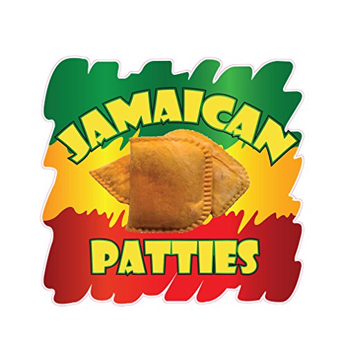 Jamaican Patties Concession Restaurant Food Truck Die-Cut Vinyl Sticker 10 inches