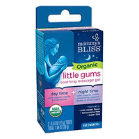Mommy's Bliss Organic Little Gums Soothing Massage Gel Day and Night Combo, Great for Teething Babies, Age 2 Months+, Sugar Free, Mild & Sweet Flavor, 2 - 0.53 Oz Tubes (Pack of 1)
