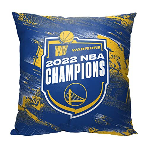 Northwest NBA Golden State Warriors Unisex-Adult Golden State Warriors 2022 NBA Champions Pillow, 18" x 18", Badge