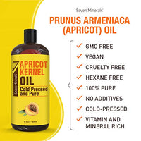 Pure Cold Pressed Apricot Kernel Oil - Big 32 fl oz Bottle - Non-GMO, Hexane Free, Natural & Lightweight Moisturizer for All Skin Types - Perfect Carrier Oil for Massage Therapy and Aromatherapy