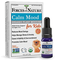Forces of Nature – Kids Calm Mood Certified Organic (10ml), Non-GMO, Naturally Ease Mood Swings, Irritability, Anxiety, Stress and Worry Formula for Children. Homeopathic, Alcohol, Sugar & Dye Free