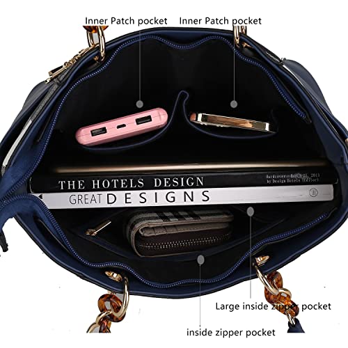 MKF Shoulder Bag for Women Set Handbag Wallet Purse - Top-Handle Tote - Removable Shoulder Strap Vegan Leather