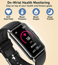 Smart Watch Fitness Tracker with Heart Rate Blood Oxygen Blood Pressure Sleep Monitor 100 Sports Modes Step Calorie Counter Activity Health Trackers IP68 Waterproof for Android iPhone Women Men