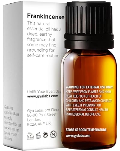 Gya Labs Frankincense Essential Oil for Pain & Body Comfort - for Face & Diffuser - 100% Pure Natural Aromatherapy Oils for Skin (0.34 fl oz)